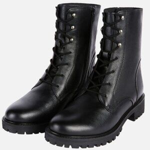 NWOB Geox Hoara Woman Combat Boots Size 37/6.5
